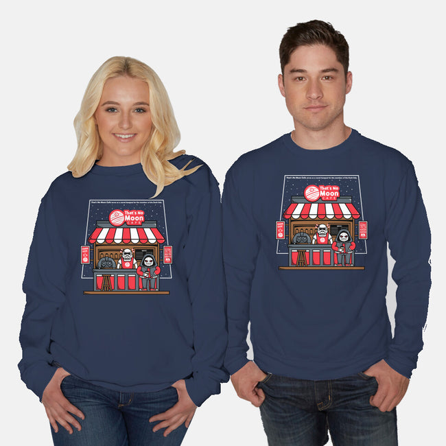 That's No Moon Cafe-Unisex-Crew Neck-Sweatshirt-krisren28