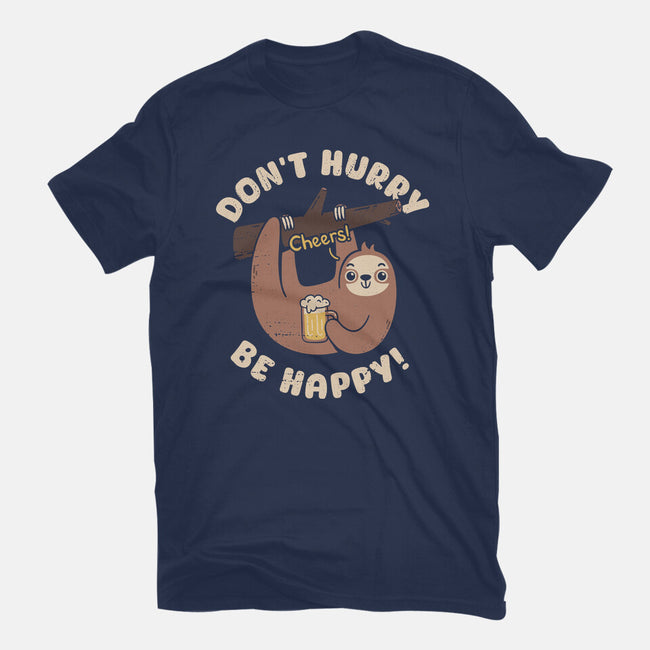 Don't Hurry Just Be Happy-Mens-Basic-Tee-rarpoint