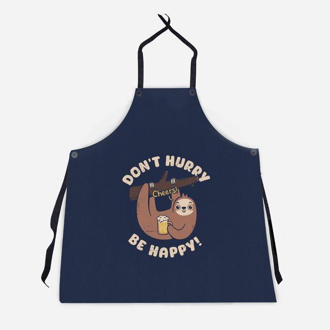 Don't Hurry Just Be Happy-Unisex-Kitchen-Apron-rarpoint