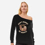 Don't Hurry Just Be Happy-Womens-Off Shoulder-Sweatshirt-rarpoint