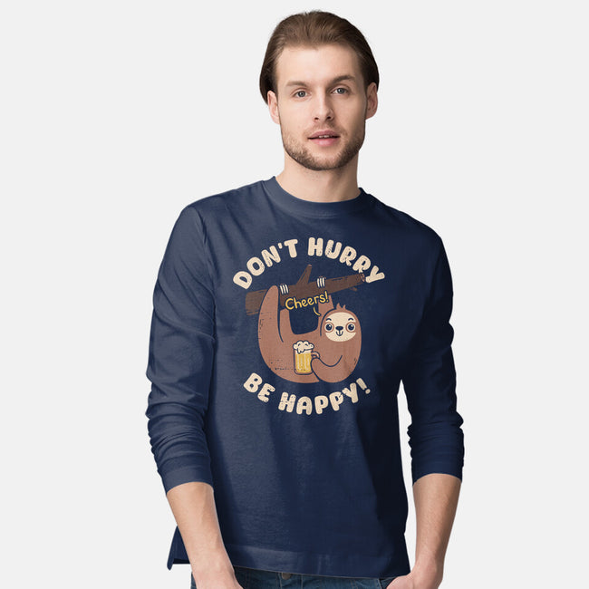 Don't Hurry Just Be Happy-Mens-Long Sleeved-Tee-rarpoint