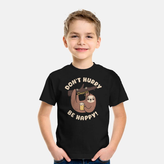 Don't Hurry Just Be Happy-Youth-Basic-Tee-rarpoint