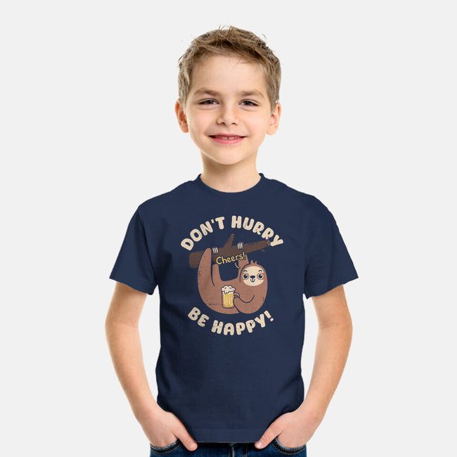 Don't Hurry Just Be Happy-Youth-Basic-Tee-rarpoint