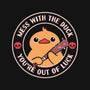 Duck And Luck-Womens-V-Neck-Tee-rarpoint