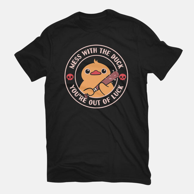 Duck And Luck-Womens-Fitted-Tee-rarpoint