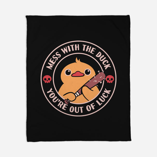 Duck And Luck-None-Fleece-Blanket-rarpoint