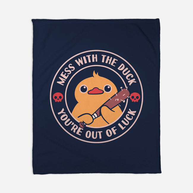 Duck And Luck-None-Fleece-Blanket-rarpoint