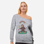 Allergic To All Humans-Womens-Off Shoulder-Sweatshirt-rarpoint