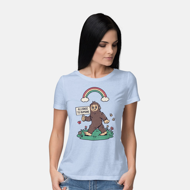 Allergic To All Humans-Womens-Basic-Tee-rarpoint