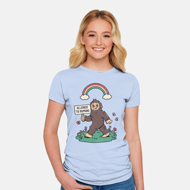Allergic To All Humans-Womens-Fitted-Tee-rarpoint