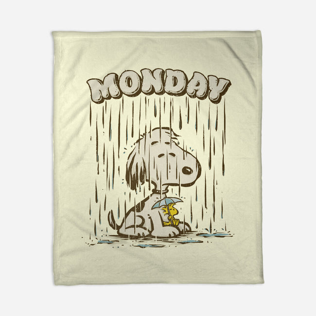 Monday Rainy Mood-None-Fleece-Blanket-kg07
