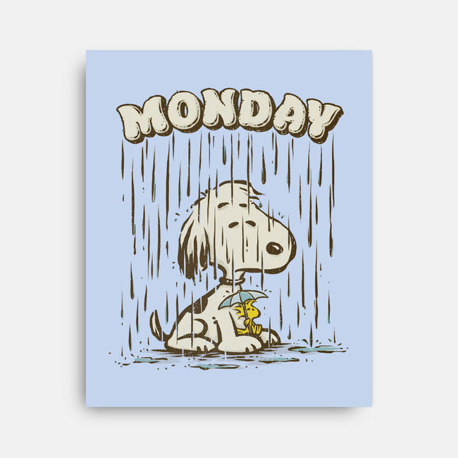 Monday Rainy Mood-None-Stretched-Canvas-kg07