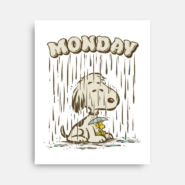 Monday Rainy Mood-None-Stretched-Canvas-kg07