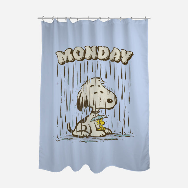 Monday Rainy Mood-None-Polyester-Shower Curtain-kg07