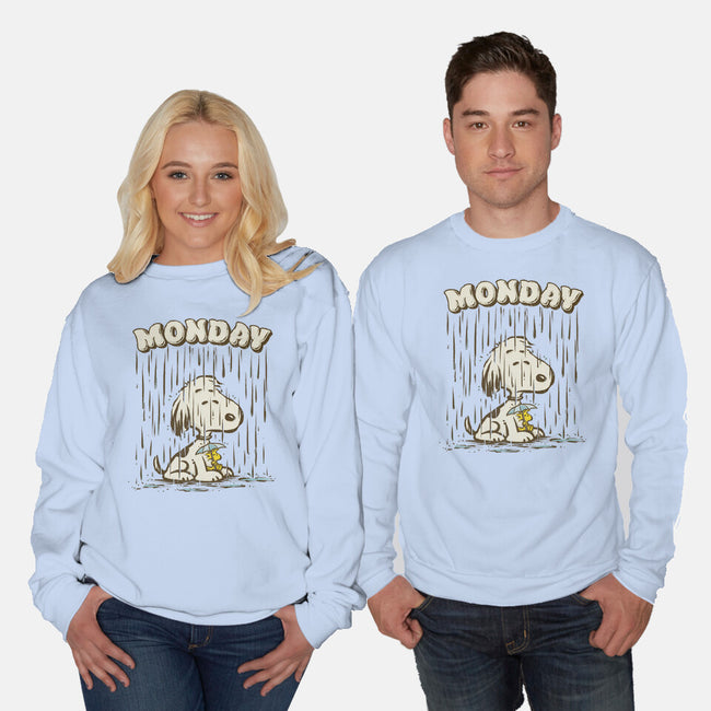 Monday Rainy Mood-Unisex-Crew Neck-Sweatshirt-kg07