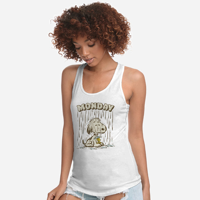 Monday Rainy Mood-Womens-Racerback-Tank-kg07