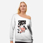 Super Moo-Womens-Off Shoulder-Sweatshirt-estudiofitas