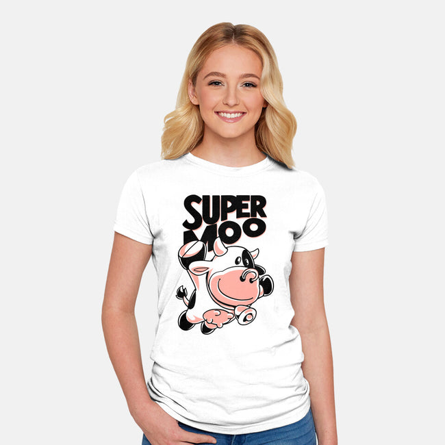 Super Moo-Womens-Fitted-Tee-estudiofitas