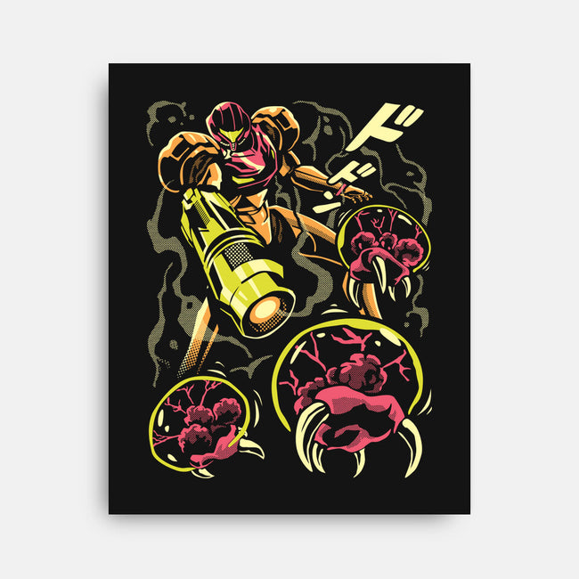 Larva Swarm-None-Stretched-Canvas-arace