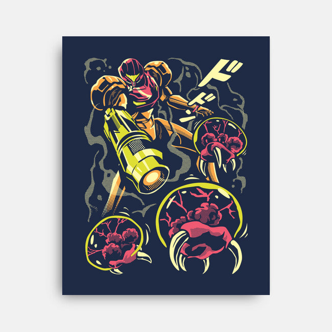 Larva Swarm-None-Stretched-Canvas-arace