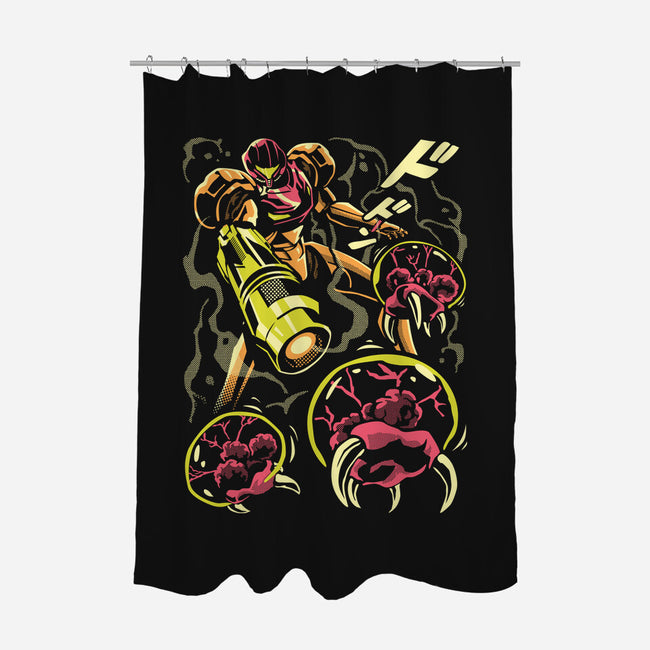 Larva Swarm-None-Polyester-Shower Curtain-arace