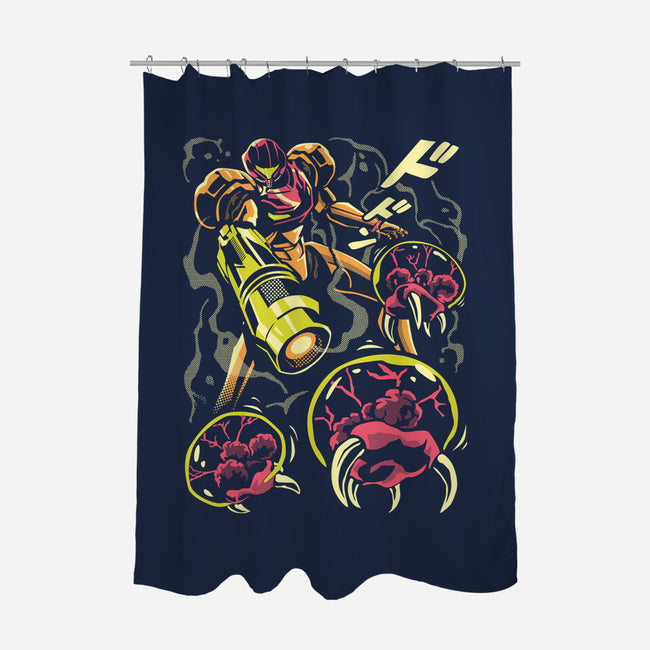 Larva Swarm-None-Polyester-Shower Curtain-arace