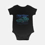 Neon Line-Art De Lorean-Baby-Basic-Onesie-Astrobot Invention