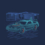 Neon Line-Art De Lorean-Mens-Premium-Tee-Astrobot Invention