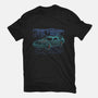 Neon Line-Art De Lorean-Mens-Premium-Tee-Astrobot Invention