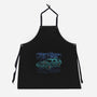 Neon Line-Art De Lorean-Unisex-Kitchen-Apron-Astrobot Invention