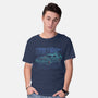 Neon Line-Art De Lorean-Mens-Basic-Tee-Astrobot Invention