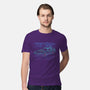 Neon Line-Art De Lorean-Mens-Premium-Tee-Astrobot Invention