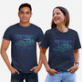 Neon Line-Art De Lorean-Unisex-Basic-Tee-Astrobot Invention
