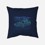 Neon Line-Art De Lorean-None-Removable Cover w Insert-Throw Pillow-Astrobot Invention