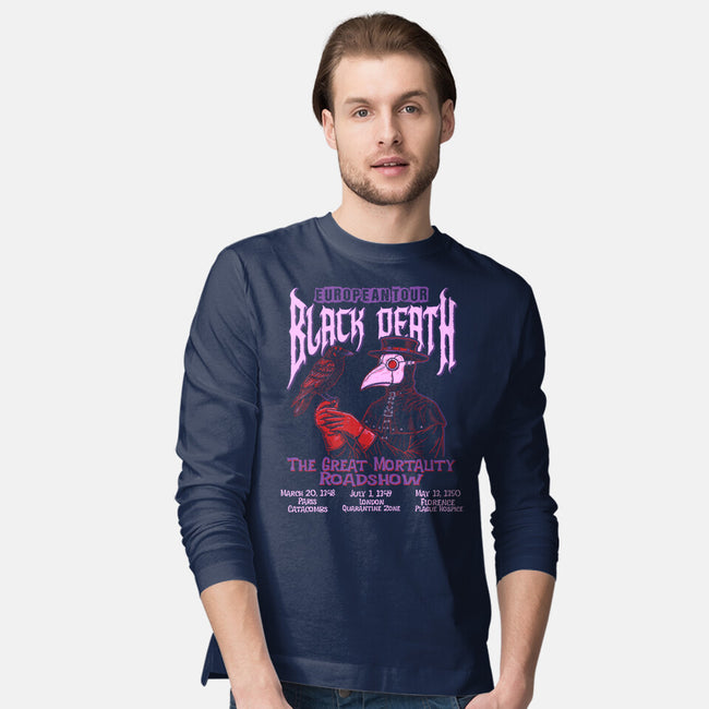 Black Death Euro Tour-Mens-Long Sleeved-Tee-P1yu5h
