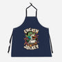 Chicken Kid Cube Game-Unisex-Kitchen-Apron-Studio Mootant