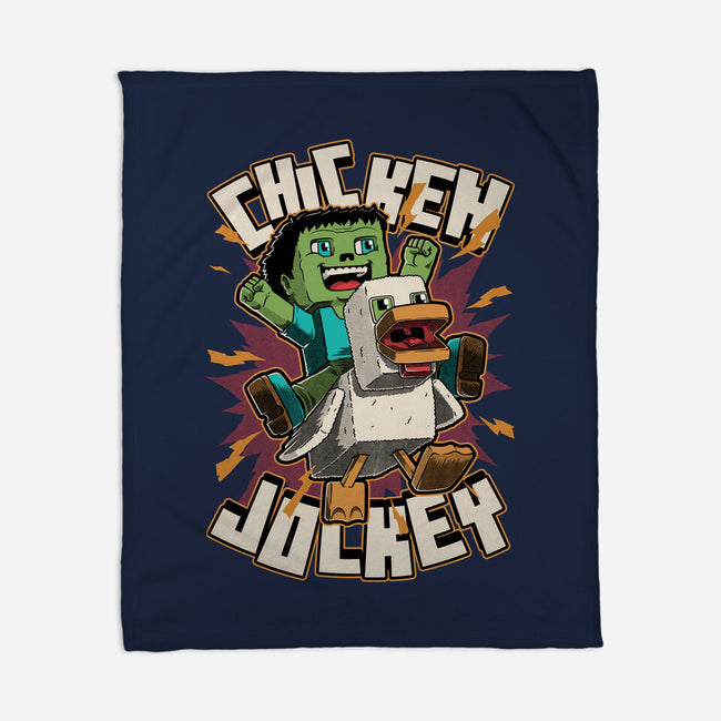 Chicken Kid Cube Game-None-Fleece-Blanket-Studio Mootant