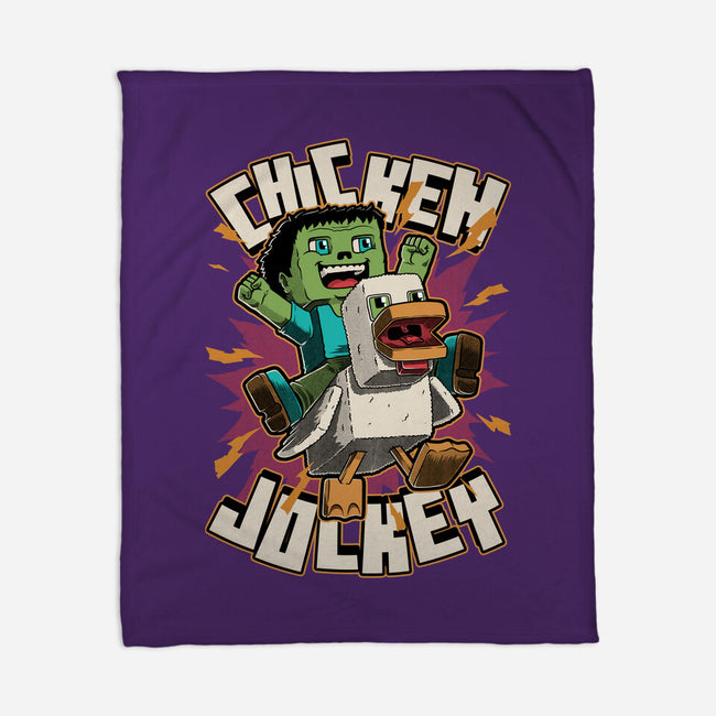 Chicken Kid Cube Game-None-Fleece-Blanket-Studio Mootant