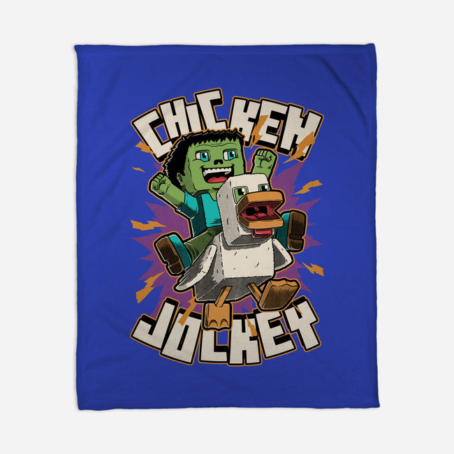 Chicken Kid Cube Game-None-Fleece-Blanket-Studio Mootant