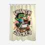 Chicken Kid Cube Game-None-Polyester-Shower Curtain-Studio Mootant
