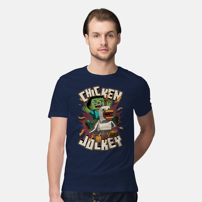 Chicken Kid Cube Game-Mens-Premium-Tee-Studio Mootant