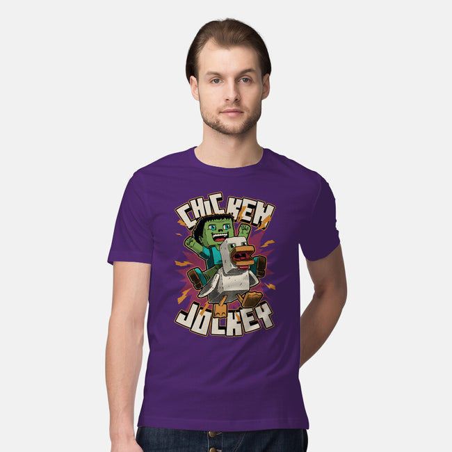 Chicken Kid Cube Game-Mens-Premium-Tee-Studio Mootant