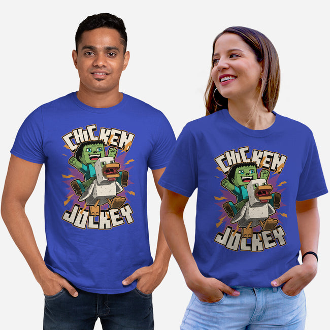 Chicken Kid Cube Game-Unisex-Basic-Tee-Studio Mootant
