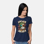 Chicken Kid Cube Game-Womens-Basic-Tee-Studio Mootant