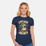 Chicken Kid Cube Game-Womens-Fitted-Tee-Studio Mootant