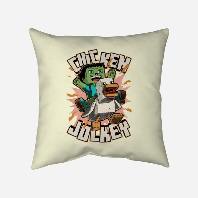 Chicken Kid Cube Game-None-Removable Cover w Insert-Throw Pillow-Studio Mootant