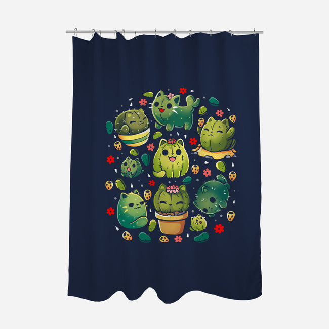 Cattus Fam-None-Polyester-Shower Curtain-Vallina84