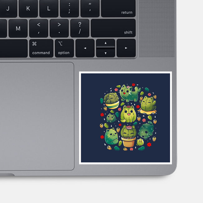Cattus Fam-None-Glossy-Sticker-Vallina84