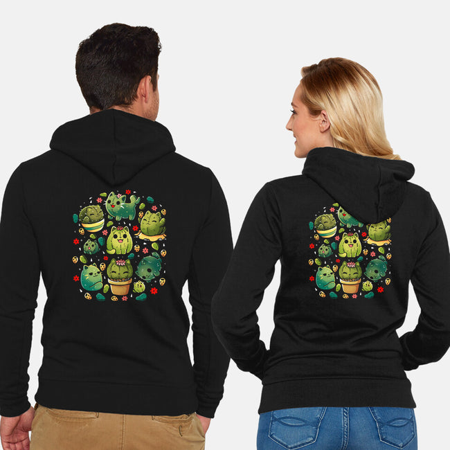 Cattus Fam-Unisex-Zip-Up-Sweatshirt-Vallina84