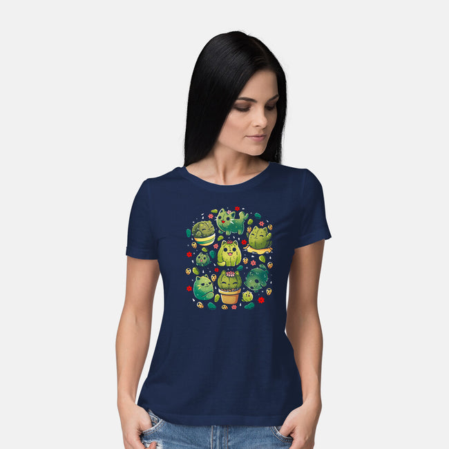 Cattus Fam-Womens-Basic-Tee-Vallina84